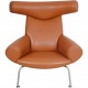 Hans Wegner OX chair med skammel i cognac læder