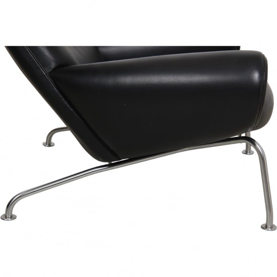 Hans Wegner OX chair in black leather