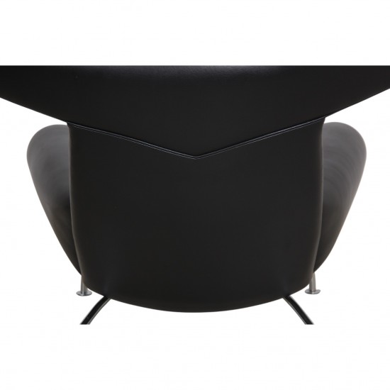 Hans Wegner OX chair in black leather