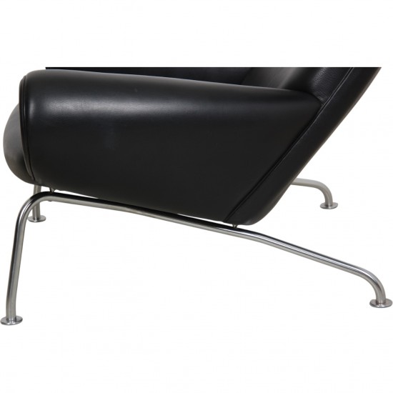 Hans Wegner OX chair in black leather