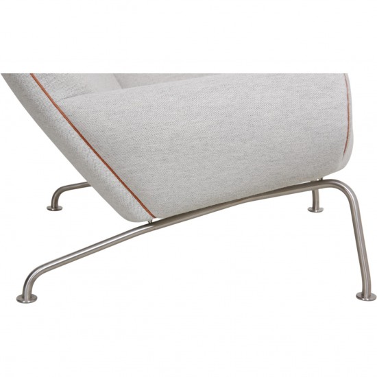 Hans Wegner Queen Chair upholstered in Hallingdal fabric