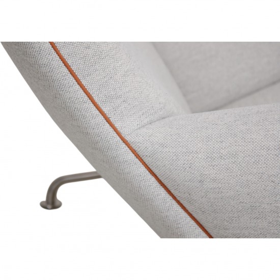 Hans Wegner Queen Chair upholstered in Hallingdal fabric