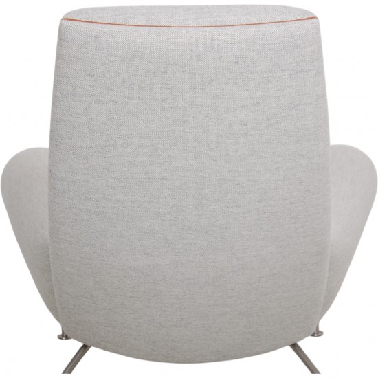 Hans Wegner Queen Chair upholstered in Hallingdal fabric