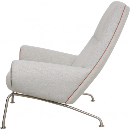 Hans Wegner Queen Chair upholstered in Hallingdal fabric