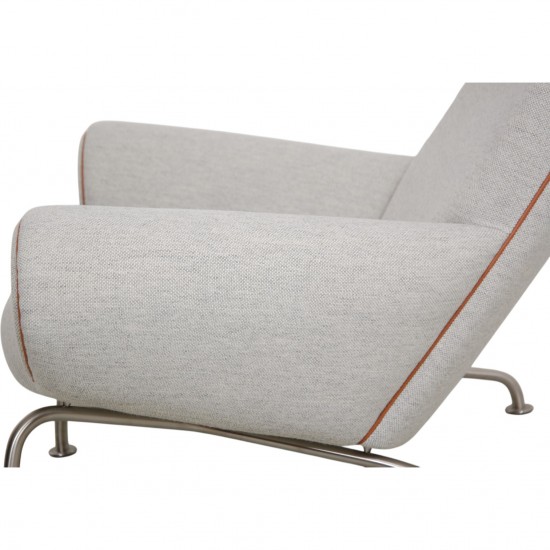 Hans Wegner Queen Chair upholstered in Hallingdal fabric