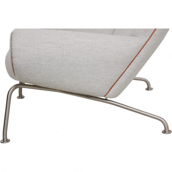 Hans Wegner Queen Chair upholstered in Hallingdal fabric