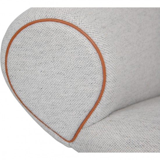Hans Wegner Queen Chair upholstered in Hallingdal fabric