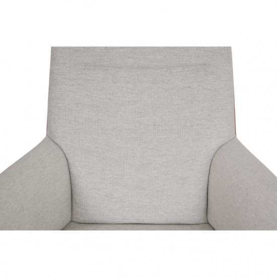 Hans Wegner Queen Chair upholstered in Hallingdal fabric
