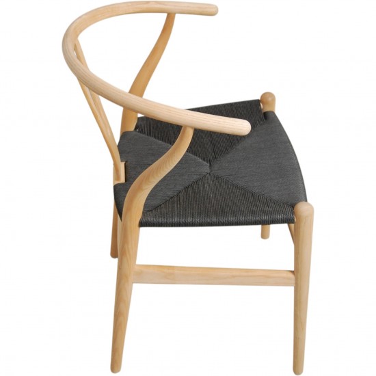Sæt med 6 Hans Wegner Y-stole CH24 i ask