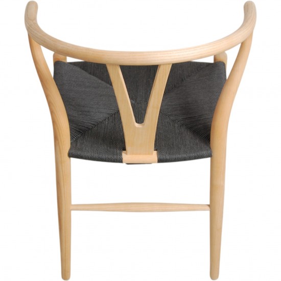 Sæt med 6 Hans Wegner Y-stole CH24 i ask
