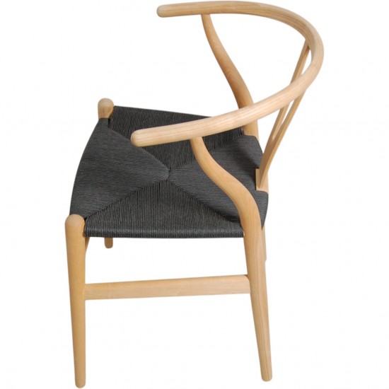 Sæt med 6 Hans Wegner Y-stole CH24 i ask