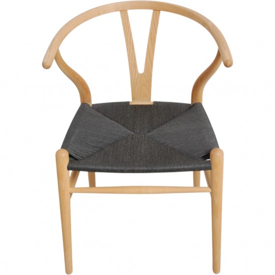 Sæt med 6 Hans Wegner Y-stole CH24 i ask