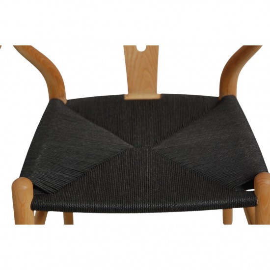 Sæt med 6 Hans Wegner Y-stole CH24 i ask