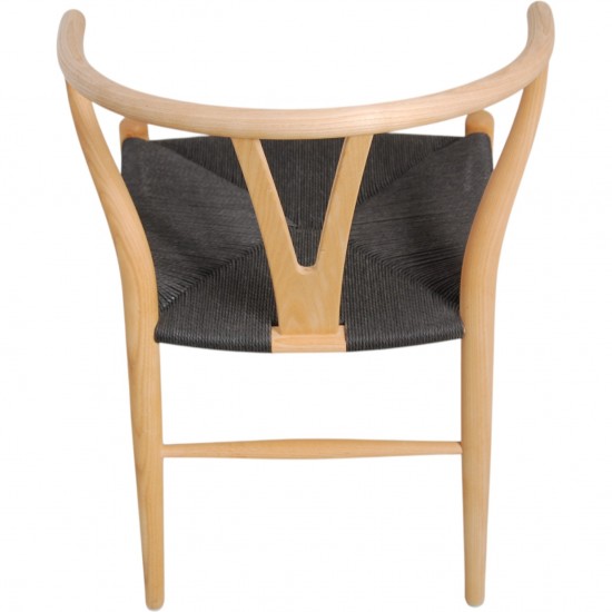 Sæt med 6 Hans Wegner Y-stole CH24 i ask