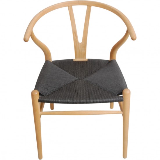 Sæt med 6 Hans Wegner Y-stole CH24 i ask