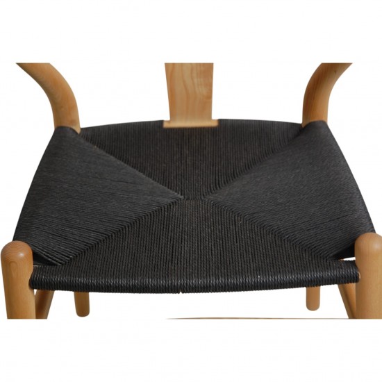Sæt med 6 Hans Wegner Y-stole CH24 i ask