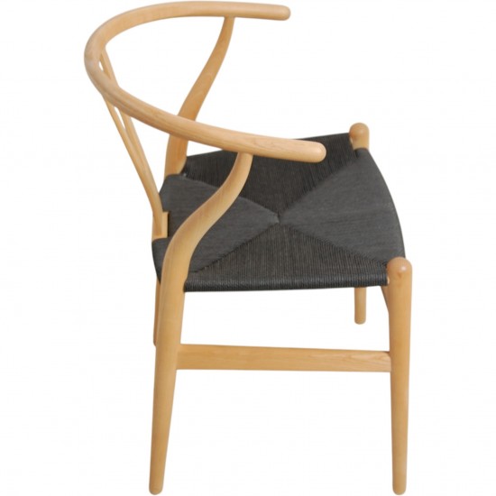 Sæt med 6 Hans Wegner Y-stole CH24 i ask
