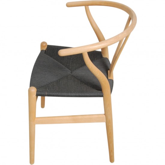 Sæt med 6 Hans Wegner Y-stole CH24 i ask