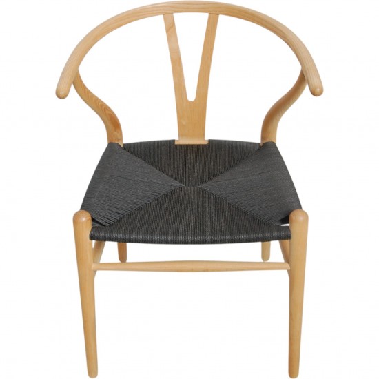 Sæt med 6 Hans Wegner Y-stole CH24 i ask