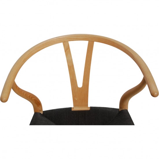 Sæt med 6 Hans Wegner Y-stole CH24 i ask