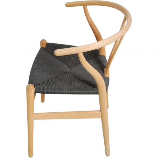 Sæt med 6 Hans Wegner Y-stole CH24 i ask