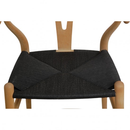 Sæt med 6 Hans Wegner Y-stole CH24 i ask