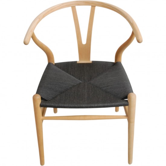 Sæt med 6 Hans Wegner Y-stole CH24 i ask