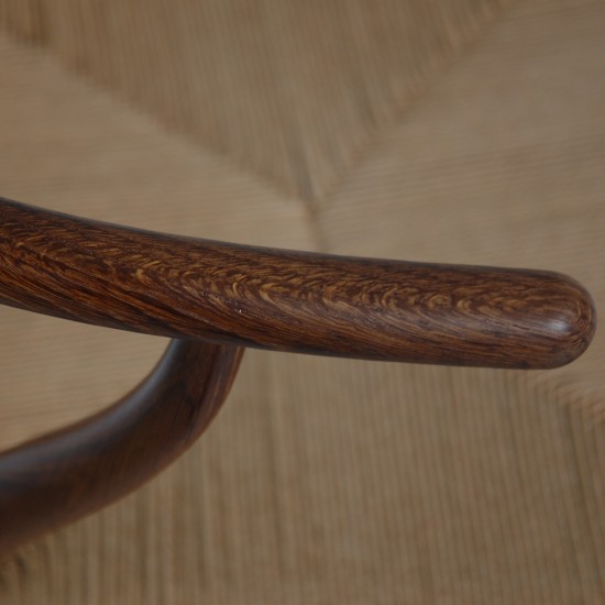Sæt med 8 Hans Wegner Y-stole CH24 i røget eg