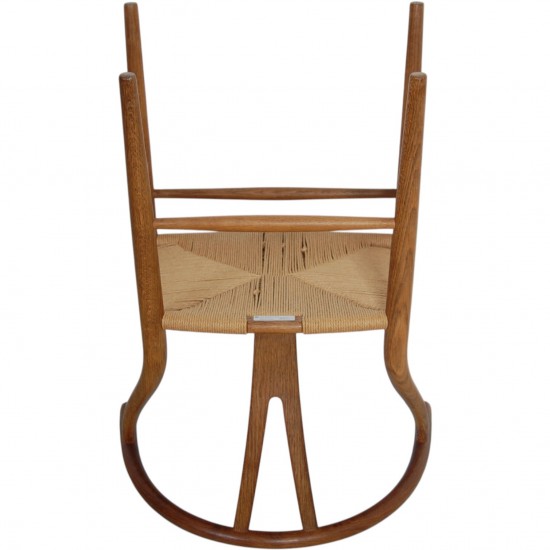 Sæt med 8 Hans Wegner Y-stole CH24 i røget eg