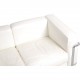 Le Corbusier LC2 2-personers sofa i hvid læder