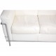 Le Corbusier LC2 2-personers sofa i hvid læder