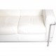 Le Corbusier LC2 2-personers sofa i hvid læder