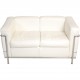Le Corbusier LC2 2.seater sofa in white leather