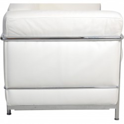 Le Corbusier LC2 2-personers sofa i hvid læder