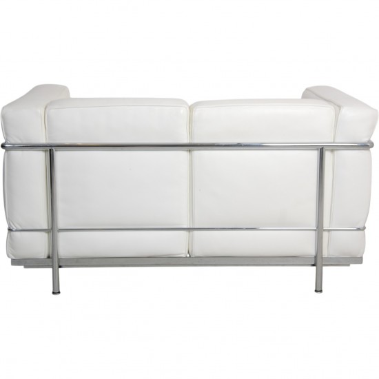 Le Corbusier LC2 2.seater sofa in white leather