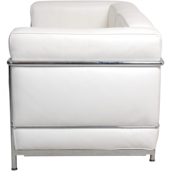 Le Corbusier LC2 2.seater sofa in white leather