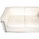 Le Corbusier LC2 2.seater sofa in white leather