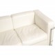 Le Corbusier LC2 2.seater sofa in white leather