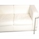 Le Corbusier LC2 2.seater sofa in white leather