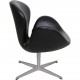 Arne Jacobsen Svanestol i sort originalt aura læder 2006