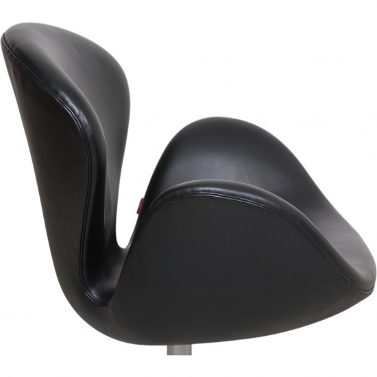 Arne Jacobsen Svanestol i sort originalt aura læder 2006