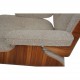 Charles Eames Lounge chair med ottoman i Nubia stof