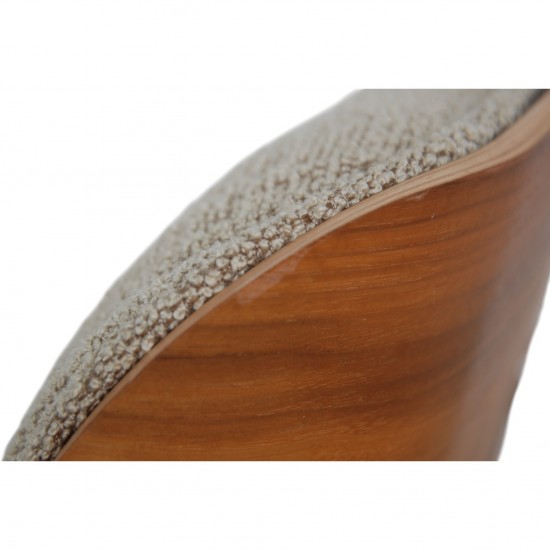 Charles Eames Lounge chair med ottoman i Nubia stof