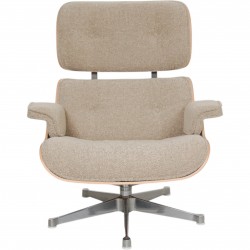 Charles Eames Lounge chair with ottoman in Nubia fabric