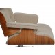 Charles Eames Lounge chair med ottoman i Nubia stof