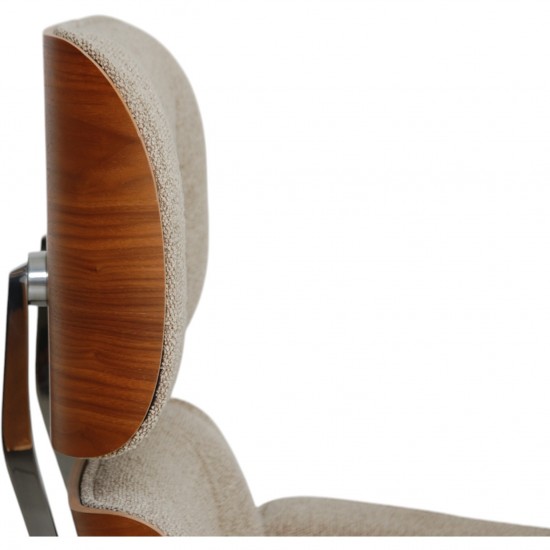 Charles Eames Lounge chair med ottoman i Nubia stof