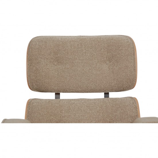 Charles Eames Lounge chair med ottoman i Nubia stof