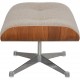 Charles Eames Lounge chair med ottoman i Nubia stof