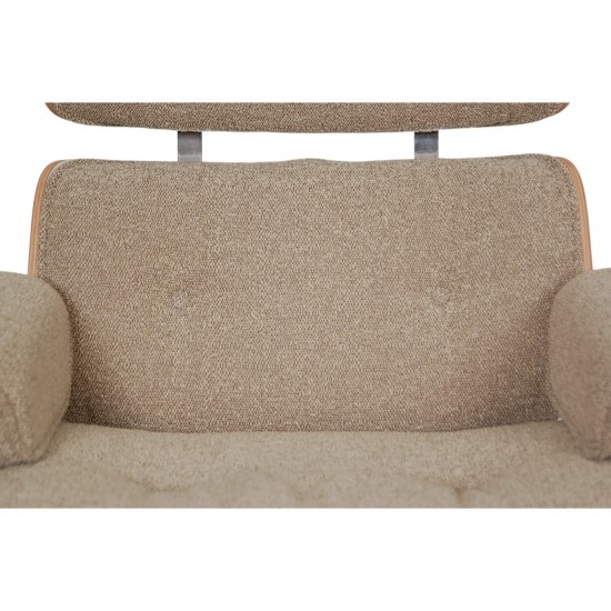 Charles Eames Lounge chair med ottoman i Nubia stof