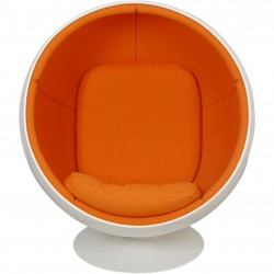 Eero Aarino Ball chair in orange fabric